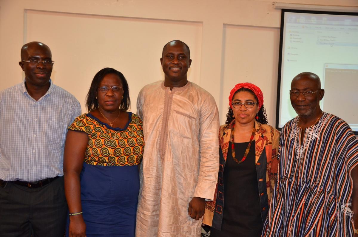 A group photo of Prof. Adesanmi and Staff of IAS